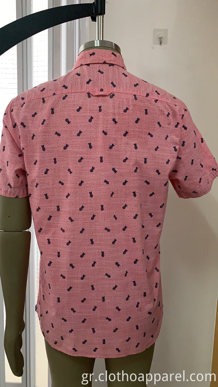 Men's 100% Cotton Printed Short-Sleeve Shirt